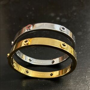 Kate Spade Gold and Silver Logo Bracelets, sold separately